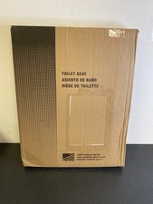 Bemis 500EC Round Wood Toilet Seat, Easy Clean Hinges, Almond, Made in USA