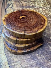 Wood Cedar Coasters Live Edge (4 Pack)