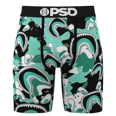 PSD MEN'S WARFACE AQUA SHARK CORE STANDARD BOXER BRIEF SMALL
