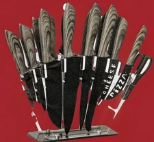 Kitchen Knife Set with Block 19 PCS High Carbon Stainless Steel Sharp NP-E16B