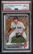 2021 Bowman Chrome Prospects Mega Box Mojo Refractor Blaze Jordan PSA 10 01mg