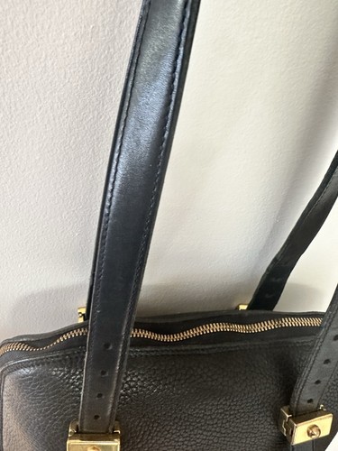 De Colección Dooney & Bourke Negro Cúpula Cartera AWL Cuero Bolso de Hombro Cartera Metro Cremallera - Imagen 9 de 22
