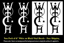 Wicca Witch Two 6" Vinyl Decal Car Window Laptop Tablet Door Mirror