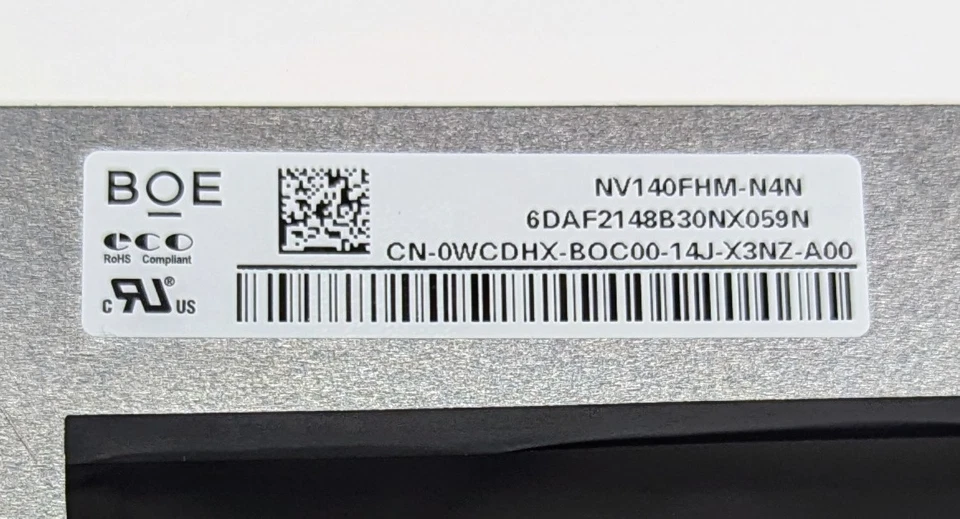 Pantalla LCD Dell WCDHX 0WCDHX NV140FHM-N4N 30 pines IPS FHD WUXGA OWCDHX Foto 4 de 4