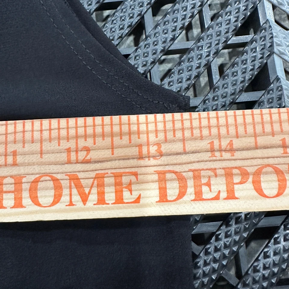 Vestido BCX Negro Sin Mangas Borde Geométrico Trapecio Mini Hecho en EE. UU. Pequeño Foto 4 de 4