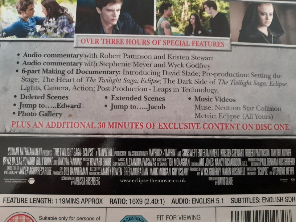 The Twilight Saga: Eclipse (2010, 3D Lenticular Slipcover, Ultimate Fan Edition - Image 4 of 4