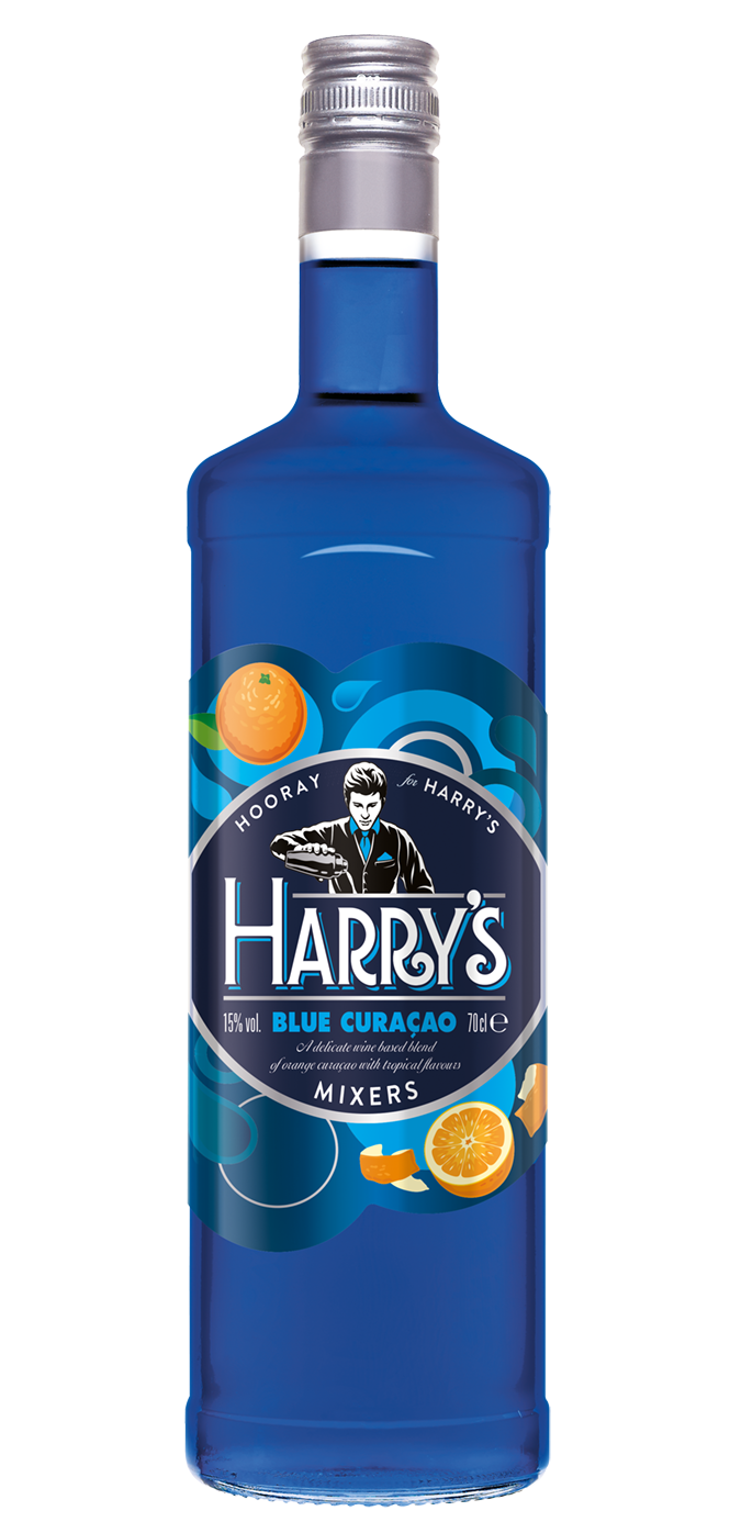 Harrys Blue Curacao 70cl 15% abv