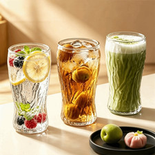 Korean Style Cold Drink Cup Transparent Coffee Mug Juice Tumbler Sport Party