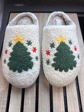 Mia Holiday Cozi Slide On Slippers Christmas Tree Size 9