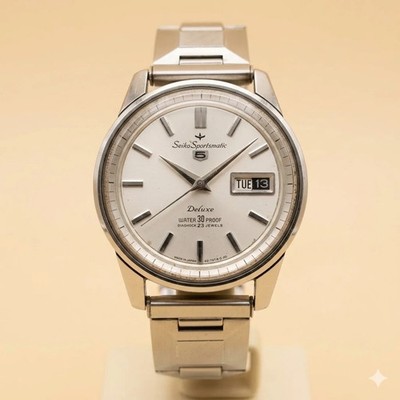 MINT Vintage 1964 SEIKO 5 Sportsmatic Deluxe 7619-7010 Automatic 23J Kanji