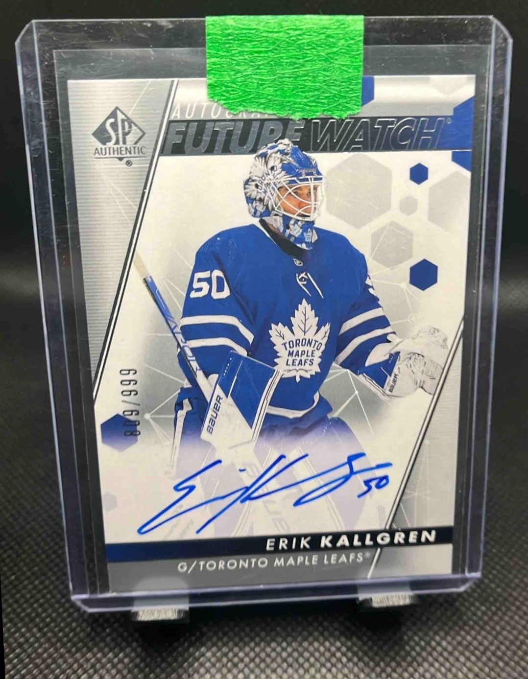 2022-23 SP Authentic Erik Kallgren #129 809/999 Auto RC Future Watch Maple Leafs