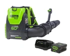 Greenworks 60V 550CFM Backpack Leaf Blower with 5Ah Battery and Rapid Charger