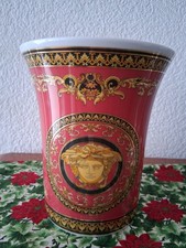 Rosenthal Versace Medusa Vase in Rot 18 cm Höhe neuwertig