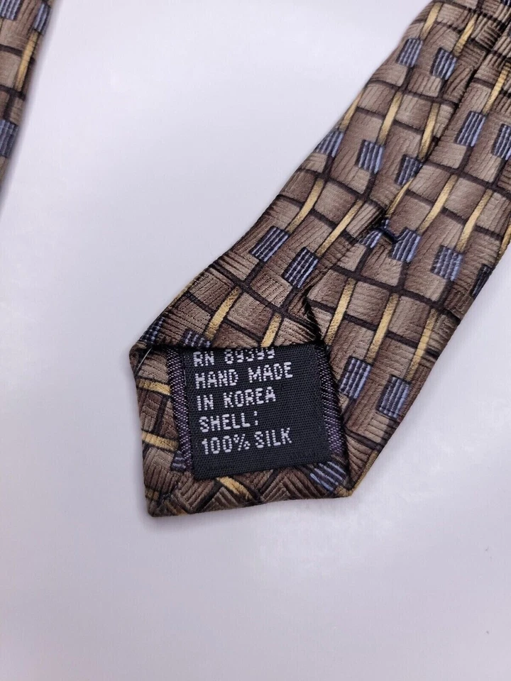 Louis Roth Mens Formal Necktie 58"Lx4"W Brown Neck Tie Foto 4 de 4