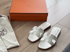 Hermes Oran Sandalen Blanc Gr. 36