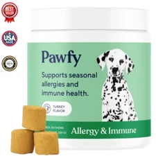 Pawfy Allergy & Immune Soft Chews for Dogs 30ct | Itch Skin Care
