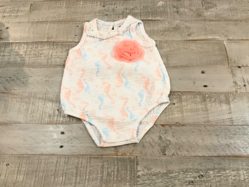 Girls Chick Pea romper size 3-6 months sleeveless multicolor 