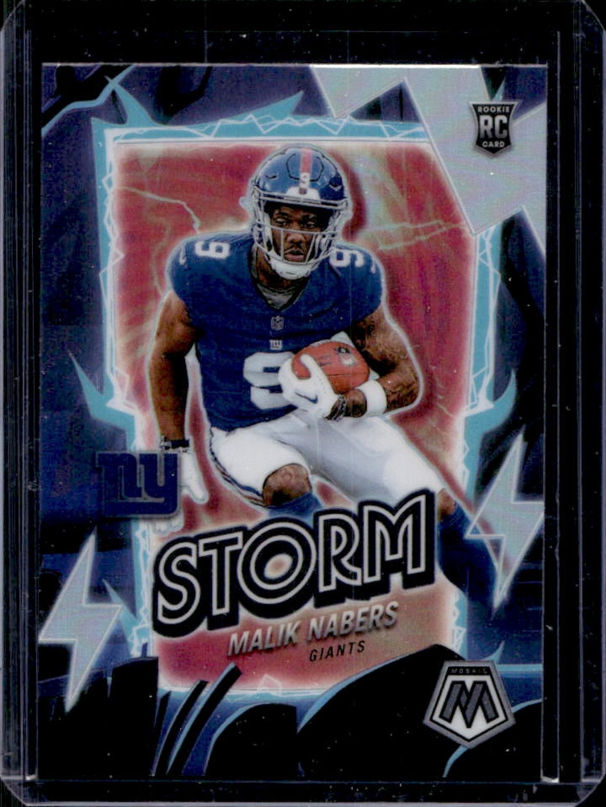 2024 Mosaic Malik Nabers Storm RC Silver Rookie #12 Giants
