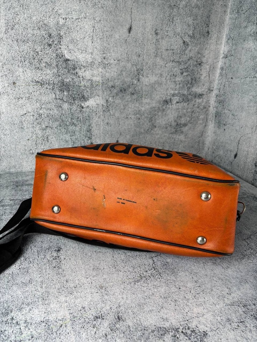 Adidas Vintage Shoulder Bag Orange Crossbody Zipper Outdoor