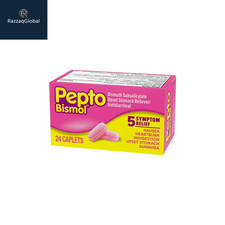 Pepto Bismol Caplets, Indigestion and Anti-Diarrhea Stomach Remedy, 24 Count
