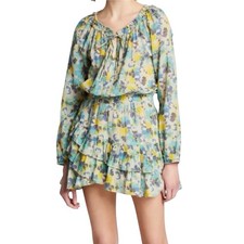 Loveshackfancy Rayna Mini Dress Floral SZ Small Whimsical Fairy Ruffle Coquette