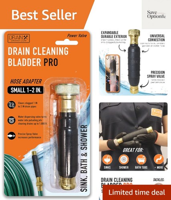 #ad Hydro Pressure Drain Cleaning Bladder Pro Fits 1quot; to 2quot; Drain Pipes Unclo... $29.99