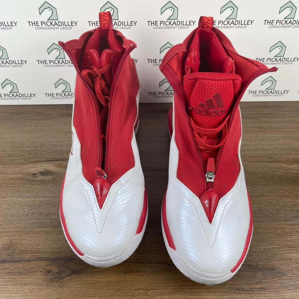 Botines de fútbol Adidas Nasty 2.0 para hombre talla 14 blanco rojo cremallera Foto 2 de 4