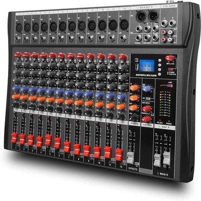 NXG GX12 12-Channel Professional Audio Mixer   Bluetooth, 99DSP & USB   NIB