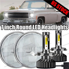 Pair7 Inch Led Headlights Round Dot Approved Hi-lo Lamp For 1967-1972 Chevy C10 Pair7 Inch Led Headlights Round Dot Approved Hi-lo Lamp For 1967-1972 Chevy C10