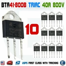 10Pcs BTA41-800B Triac ST MICRO Thyristor BTA41-800 STM 40A 800V TOP-3L BTA41800