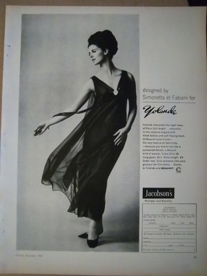 1963 Yolande Lingerie Design by Simonetta et Fabiani Ad