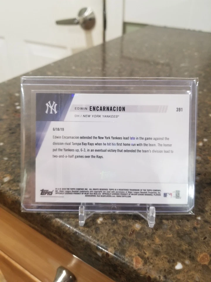 2019 TOPPS NOW #391 EDWIN ENCARNACION 1ST HR WITH NEW YORK YANKEES - Image 2 of 2