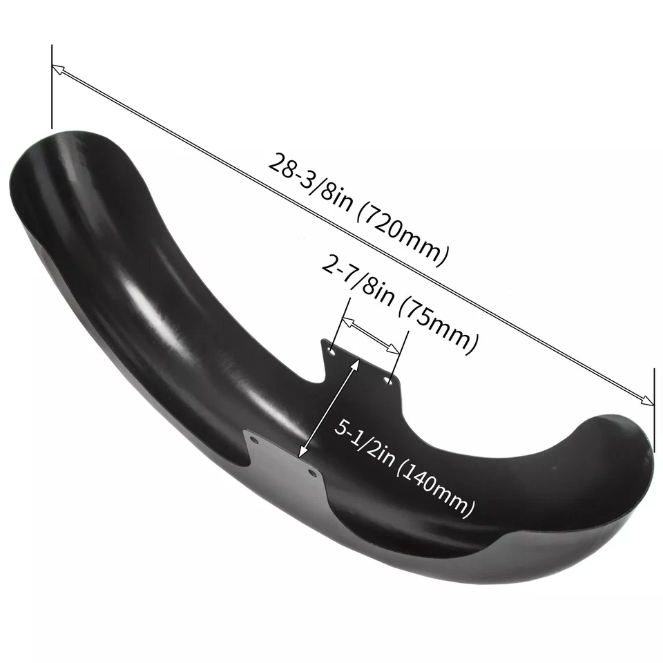 Guardabarros delantero envolvente de 21" para Harley Touring Street Glide Road King excavadora personalizada Foto 4 de 4