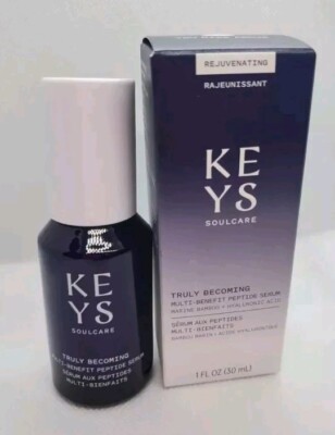 KEYS Soul care Truly Becoming Multi Benefit Peptide Serum 1.01 Fl Oz Sealed!