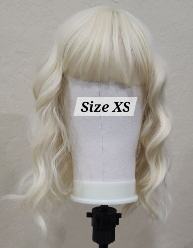 NEW kids girls light blonde 14 Iwig with bangs synthetic chemo/alopecia/ costume
