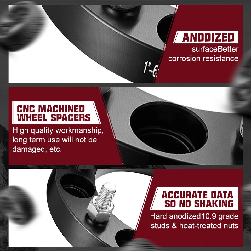 4PCS 2 Inch 6x5.5 Wheel Spacers For 2006-2022 Toyota Tacoma 1984-2022 4Runner Foto 4 de 4