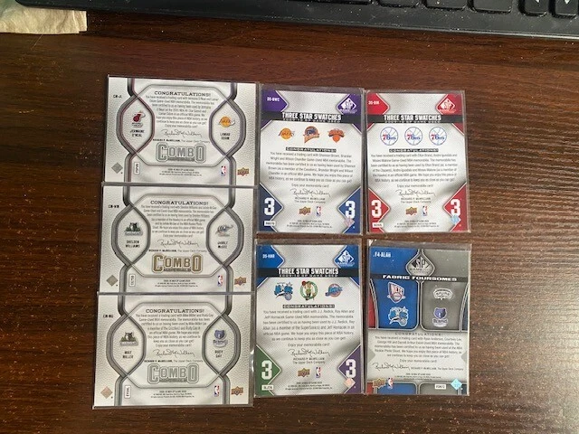 19-2009-10 SP Game Used Combo Materials/3 Star Watches/Fabric Foursomes Jsy lot - Image 4 of 4