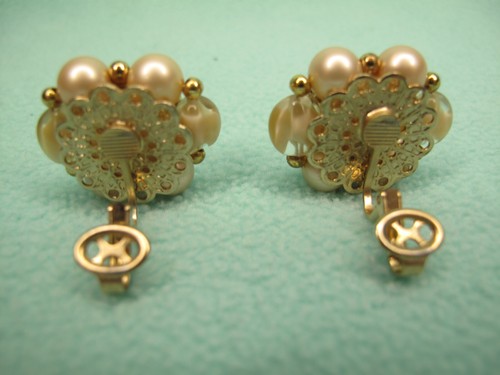 CROWN TRIFARI /Gold &Art Glass Beads/Faux Pearls/Double Strand Necklace/Earrings - Picture 8 of 15