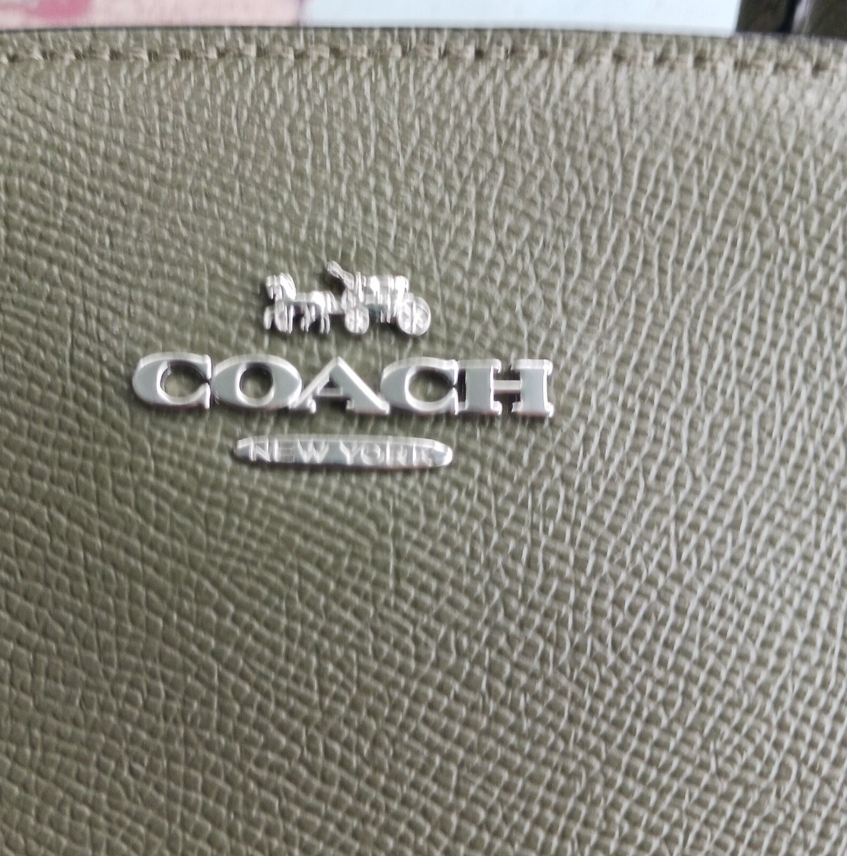 Coach 91146 Small Lillie Olive Green Triple Compartment Satchel