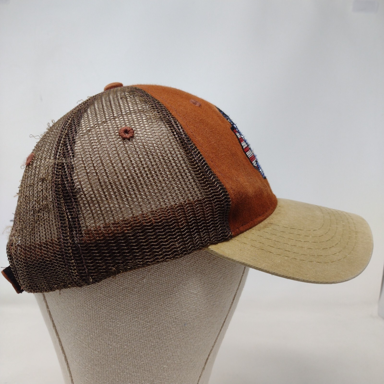 American Flag Eagle Strapback Trucker Hat Multi O… - image 3