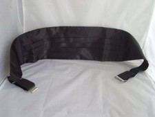 TOP's DEAL  - -Mens Polyester Black Cummerbund Up to 46” Waist + Free Hankie