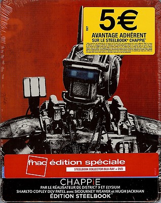 Chappie 2-Disc FNAC Limited Edition SteelBook (Region A, B & C/2 France Import)