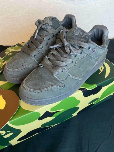 A BATHING APE Bapesta Sneaker Shoes Black Low US9 Used from Japan
