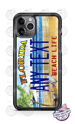 Florida Beach State Auto License Plate Phone Case For iPhone 14 Samsung Google