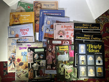 lot of 15 vintage Crafting Pattern books HANG UPS, BOWS, LAMPSHADES, BIRDHOUSES