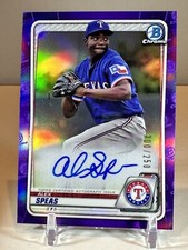 2020 Bowman Chrome Rookie Autograph Purple Refractor Alex Speas /250 White Sox
