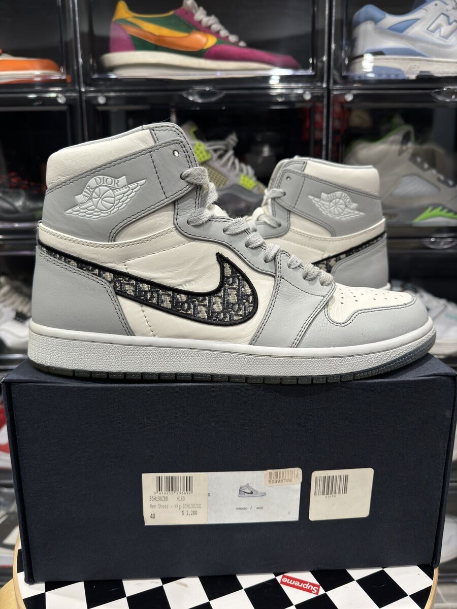 Size 9.5 - Jordan 1 x Dior High Gray | eBay Size 9.5 - Jordan 1 x Dior High Gray | eBay