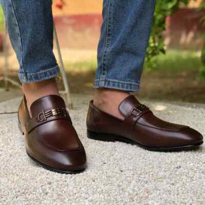 Handmade Yaly Men’s Custom Dress Shoes – Size 11 – Like New Brown Elegant Handmade Leather Dress Shoes: Brown Vintage Lace-up Oxfords  main image 4