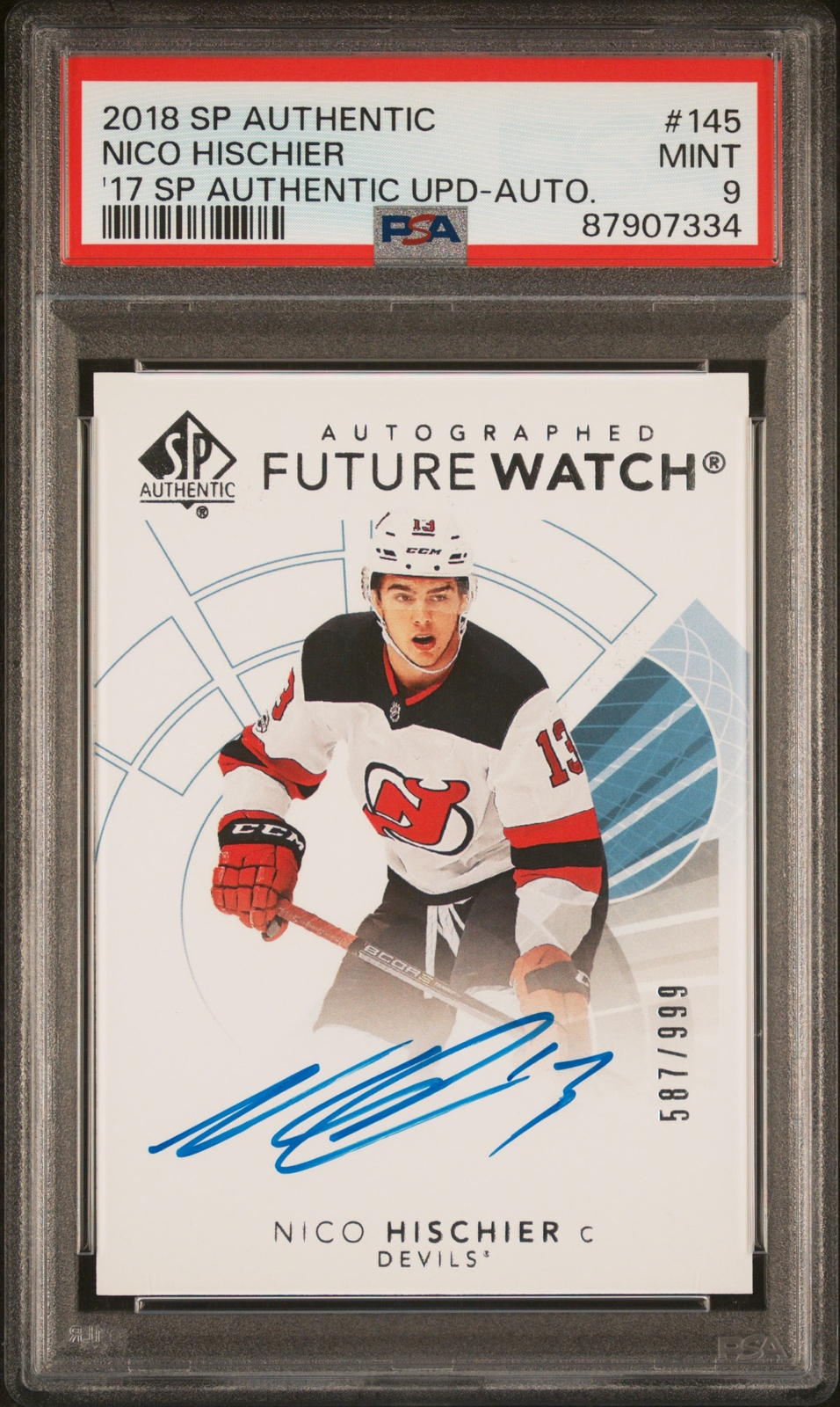 Nico Hischier #145 2017-18 SP Authentic Hockey Limited Patch
