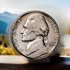 1947-S Jefferson Nickel GEM BU UNC Toning From Original Roll FAST SHIPPING